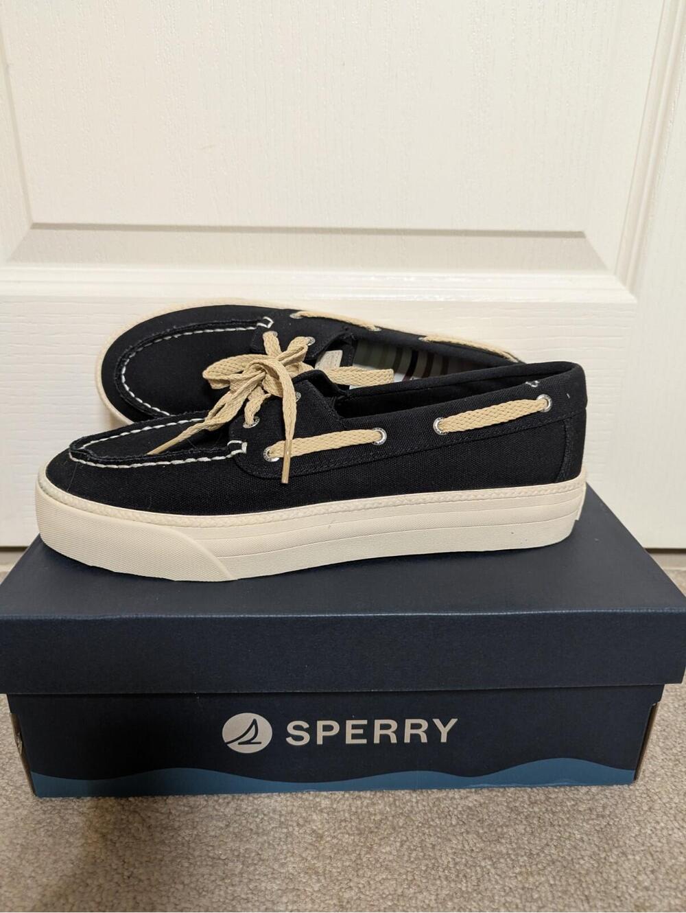 Men's Sperry Black Boat Shoe Pierwave PLT Brand New In Box Size 11M